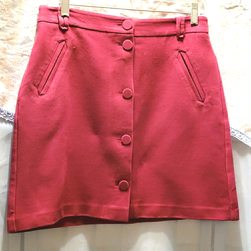 LOFT PETITE MAROON COTTON BLEND MINI SZ 4P